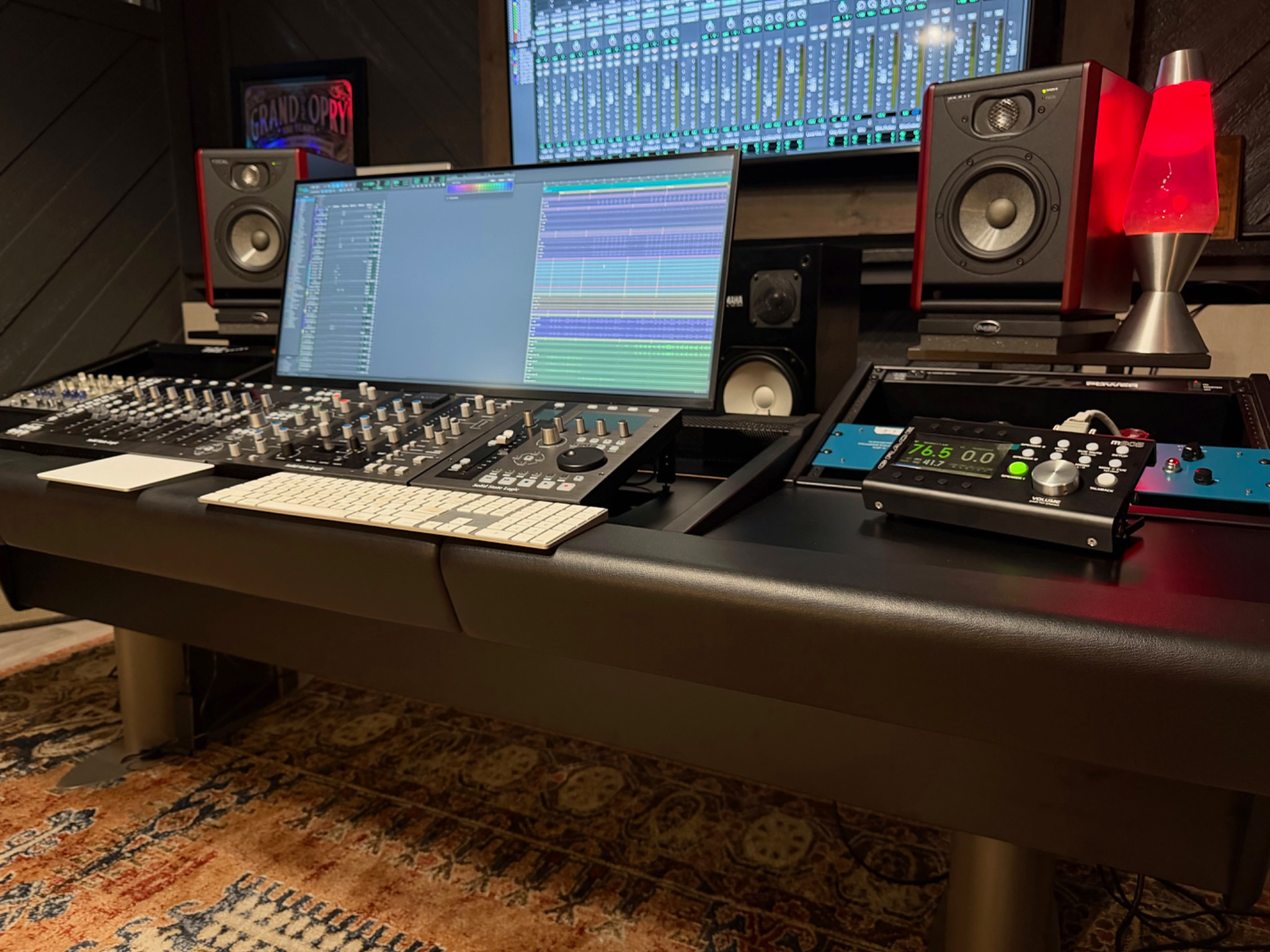 Jeremy Moyers studio workstation and recording controls