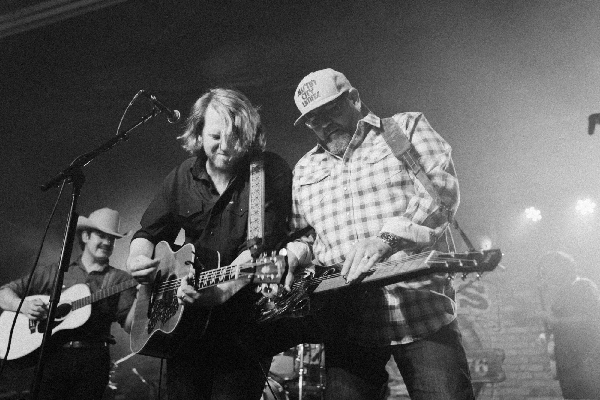 Jeremy Moyers playing Dobro beside William Clark Green